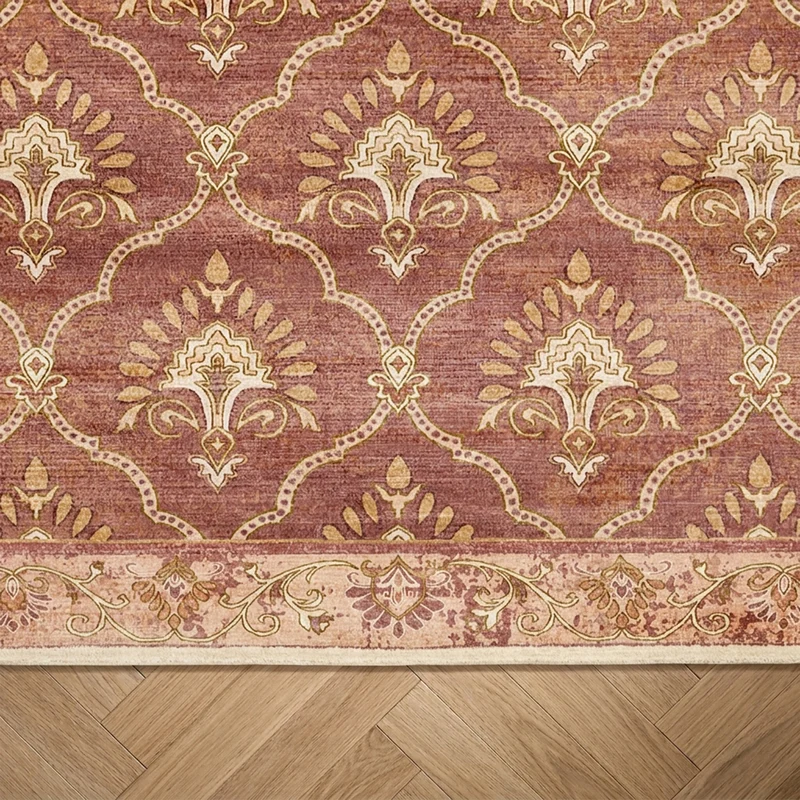 Teppich Vintage - Sage Grid Terracotta