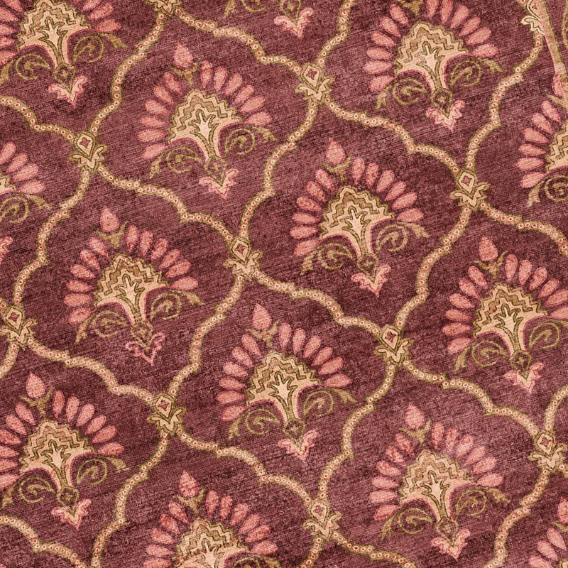Teppich Vintage - Sage Grid Rot