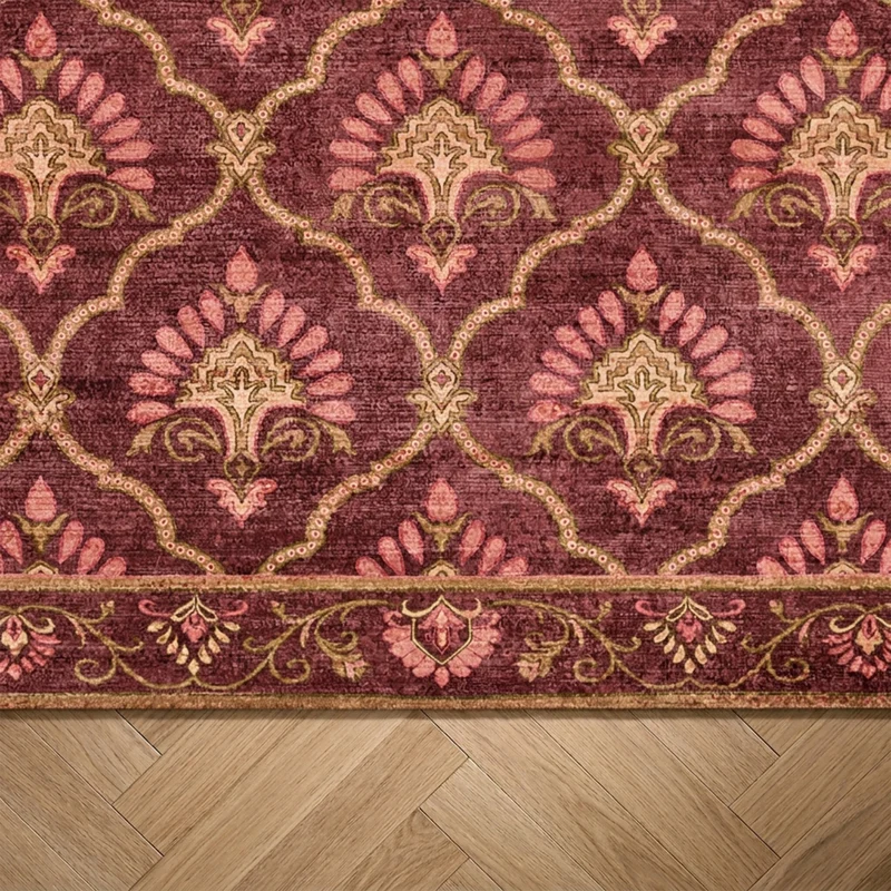 Teppich Vintage - Sage Grid Rot