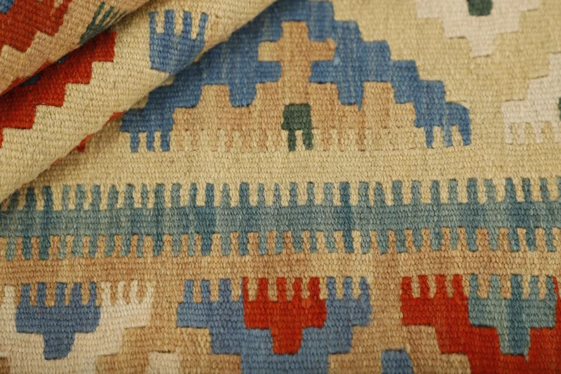 MY-RUG Teppich "Kelim" Rauten-& Diamantmuster, Handgewebt