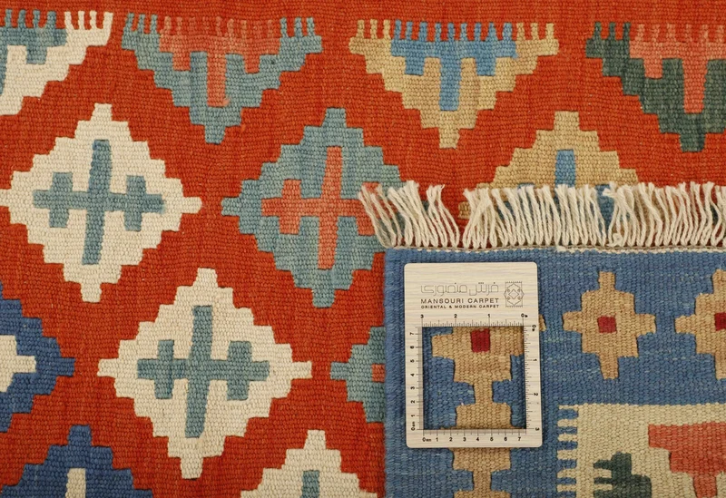 MY-RUG Teppich "Kelim" Rauten-& Diamantmuster, Handgewebt