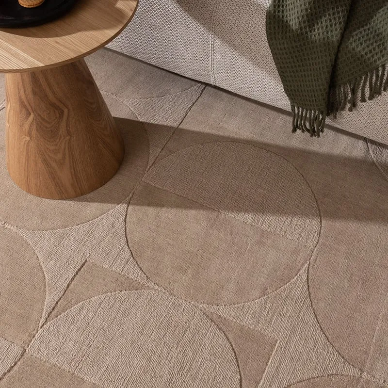 Wollteppich - Giselle Circles Beige