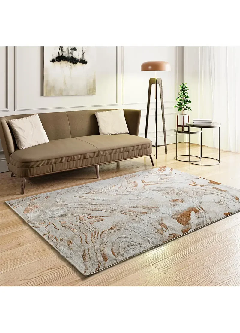 Alfombra abstracta con relieve Keops 5807 Caldera