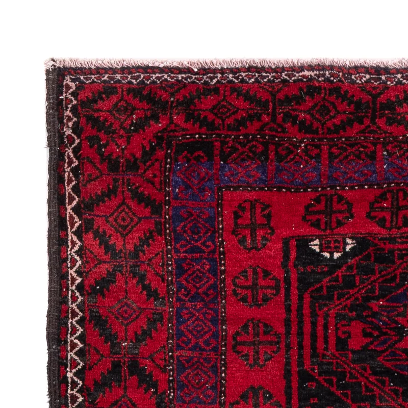Belutsch Teppich 100x205cm - Perserteppich - dunkelrot