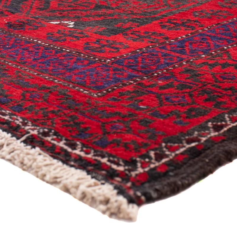 Belutsch Teppich 100x205cm - Perserteppich - dunkelrot
