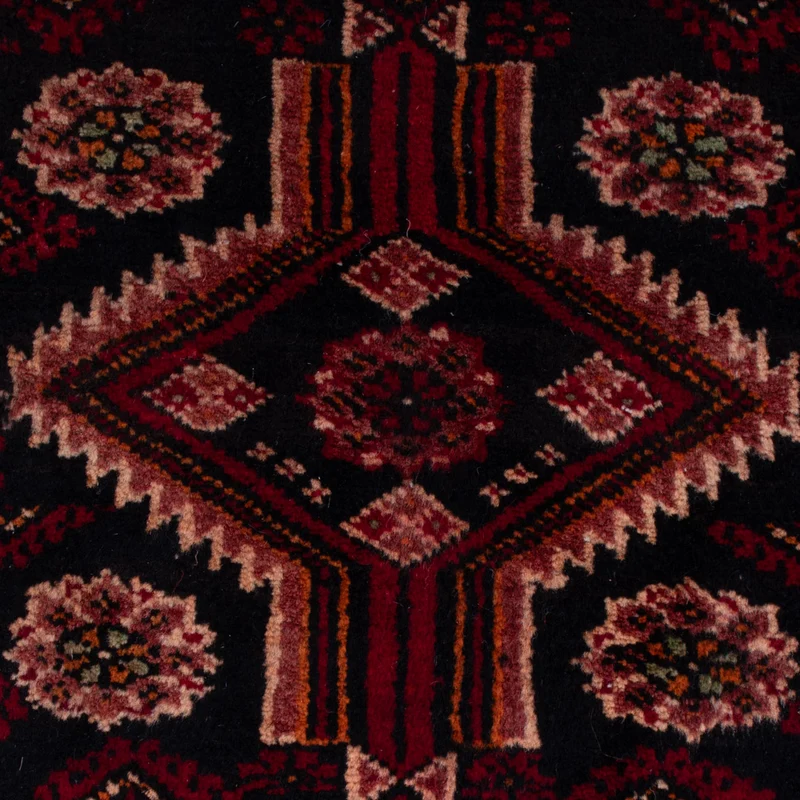 Belutsch Teppich 100x200cm - Perserteppich - dunkelrot