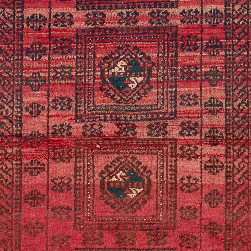 Belutsch Teppich 100x200cm - Perserteppich - hellrot
