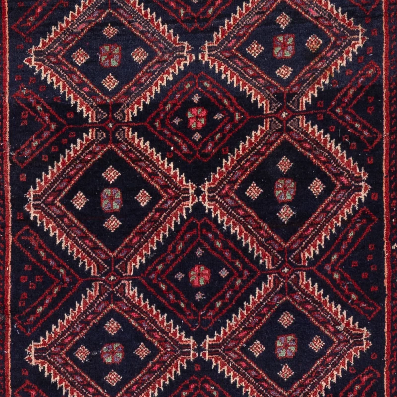 Belutsch Teppich 88x175cm - Perserteppich - dunkelrot
