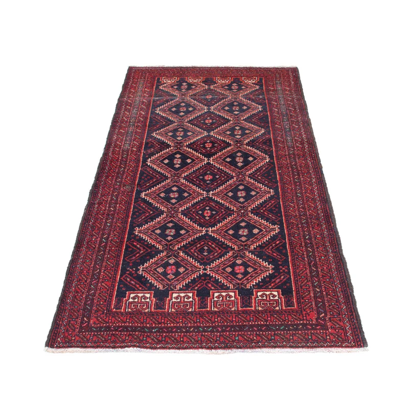 Belutsch Teppich 88x175cm - Perserteppich - dunkelrot