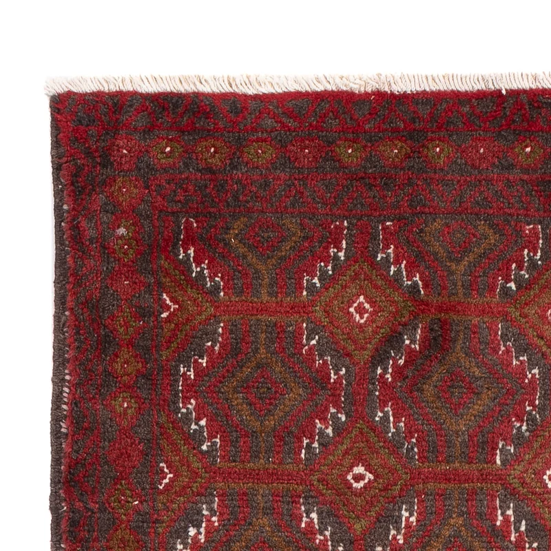 Belutsch Teppich 100x170cm - Perserteppich - dunkelrot