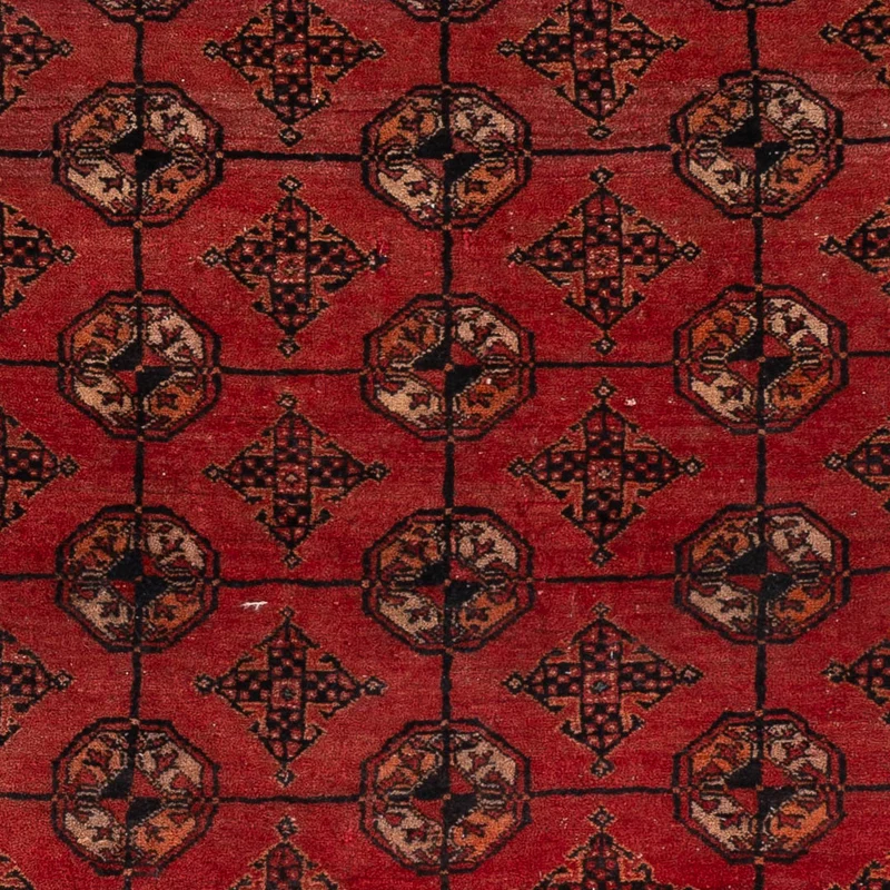 Turkaman Teppich 120x156cm - Perserteppich - dunkelrot