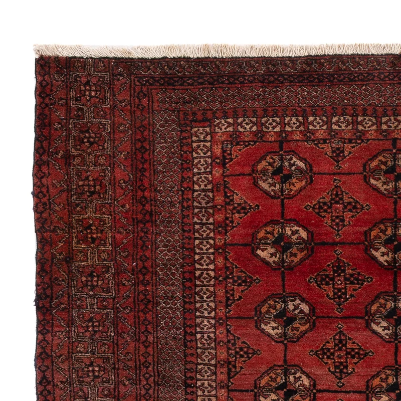 Turkaman Teppich 120x156cm - Perserteppich - dunkelrot