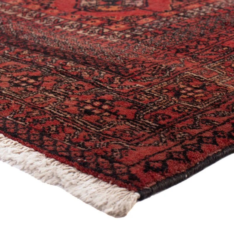 Turkaman Teppich 120x156cm - Perserteppich - dunkelrot