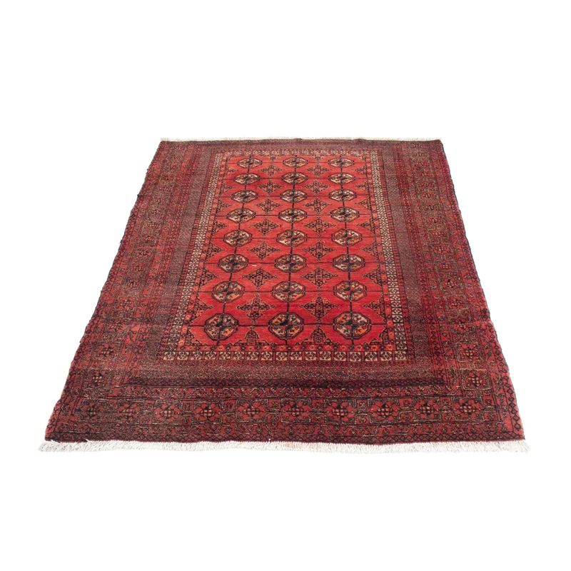 Turkaman Teppich 120x156cm - Perserteppich - dunkelrot