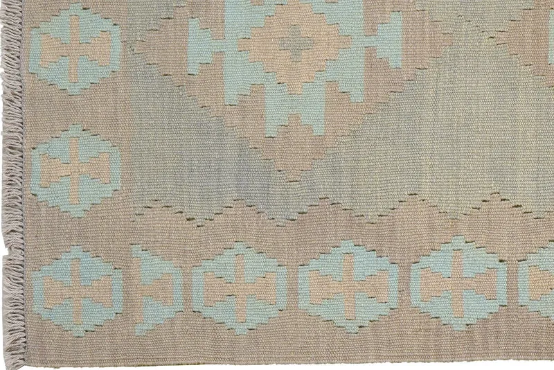 Kelim Gashgai · Handgewebt – Grau, 195x80 cm
