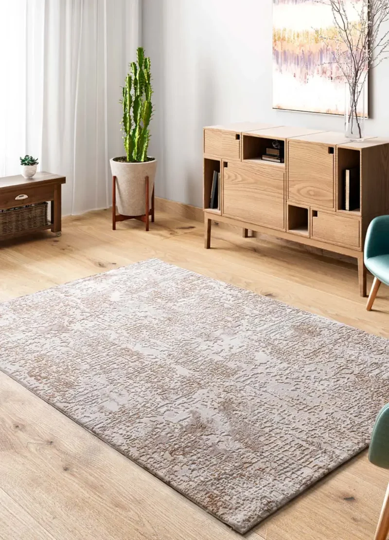 Alfombra abstracta con relieve Oris 5351 Beige