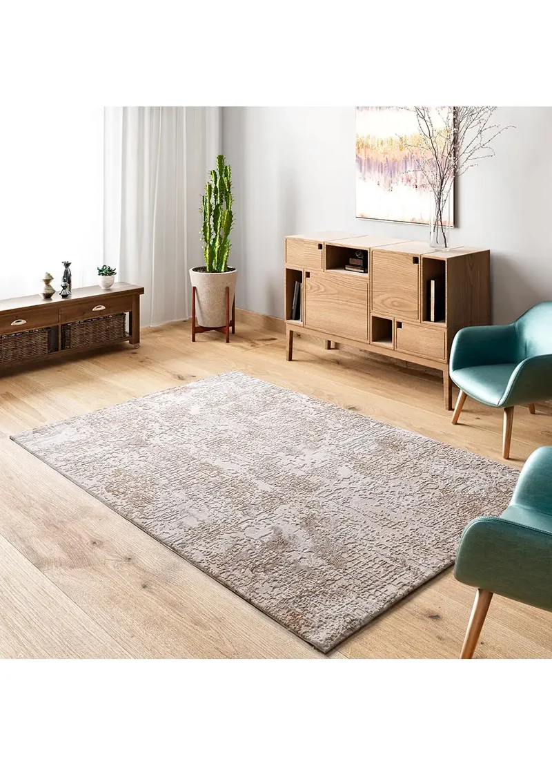 Alfombra abstracta con relieve Oris 5351 Beige