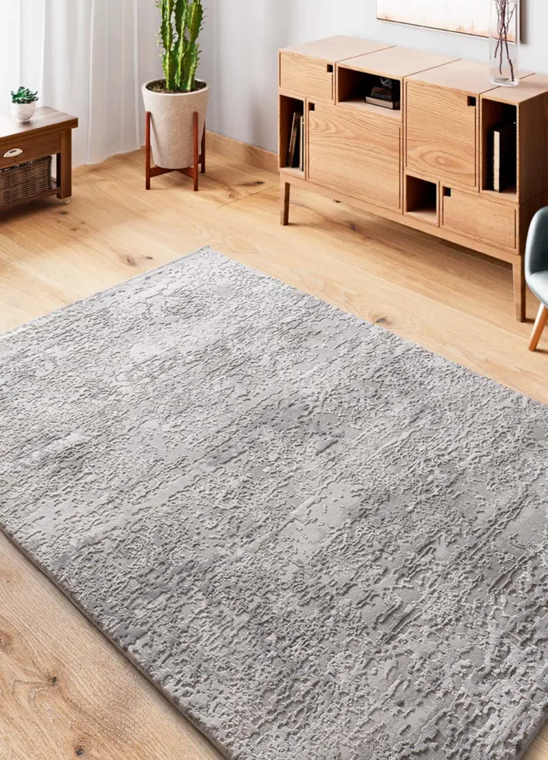 Alfombra abstracta con relieve Oris 4222 Gris