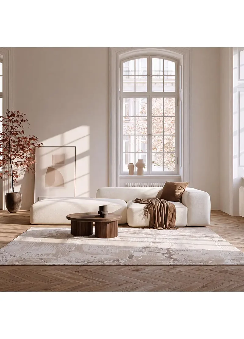 Alfombra efecto mármol con relieve Oris 4208 Beige