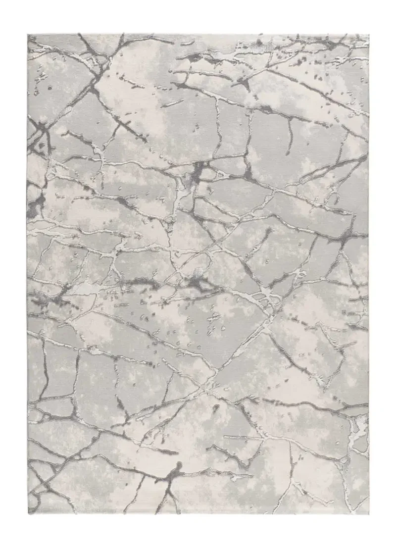 Alfombra efecto mármol con relieve Oris 35 Gris