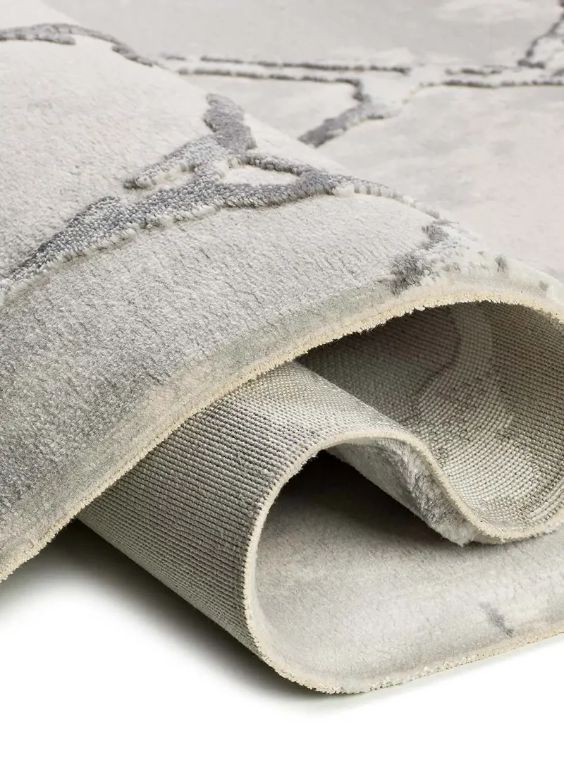 Alfombra efecto mármol con relieve Oris 35 Gris