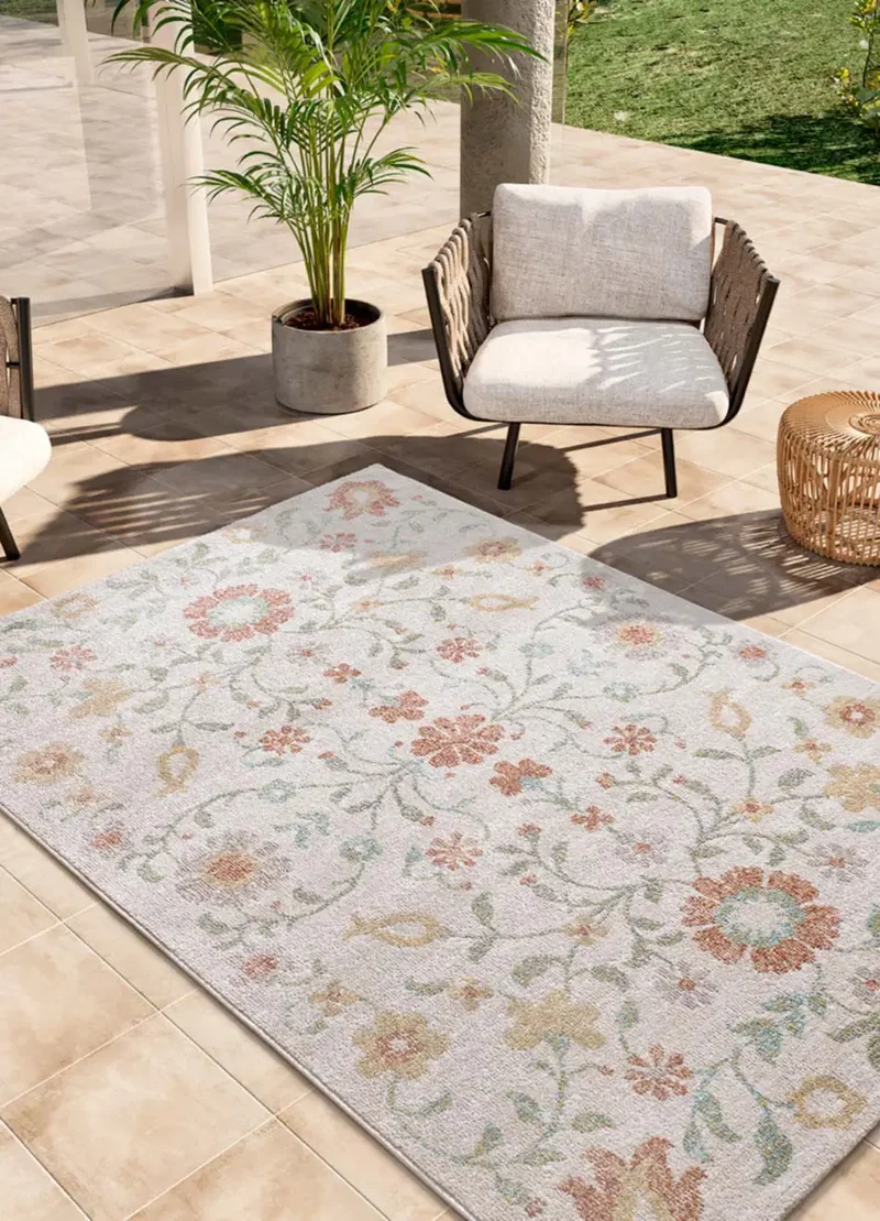 Alfombra de exterior floral Samara 54578 Multicolor
