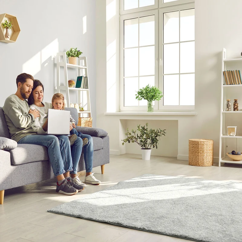 Teppich Wohnzimmer Kurzflor Einfarbig für Schlafzimmer kinderzimmer weicher pflegeleichter, versch.- Größen, Farben