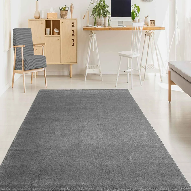 Teppich Wohnzimmer Kurzflor Einfarbig für Schlafzimmer kinderzimmer weicher pflegeleichter, versch.- Größen, Farben