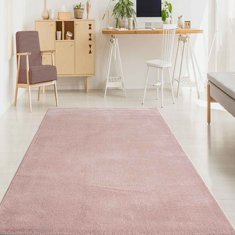 Teppich Wohnzimmer Kurzflor Einfarbig für Schlafzimmer kinderzimmer weicher pflegeleichter, versch.- Größen, Farben