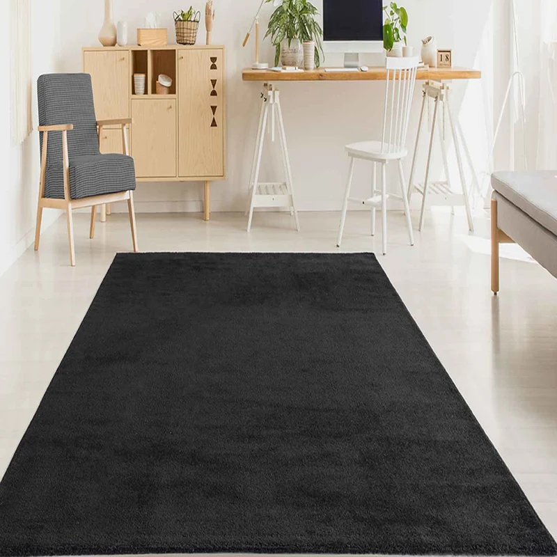 Teppich Wohnzimmer Kurzflor Einfarbig für Schlafzimmer kinderzimmer weicher pflegeleichter, versch.- Größen, Farben