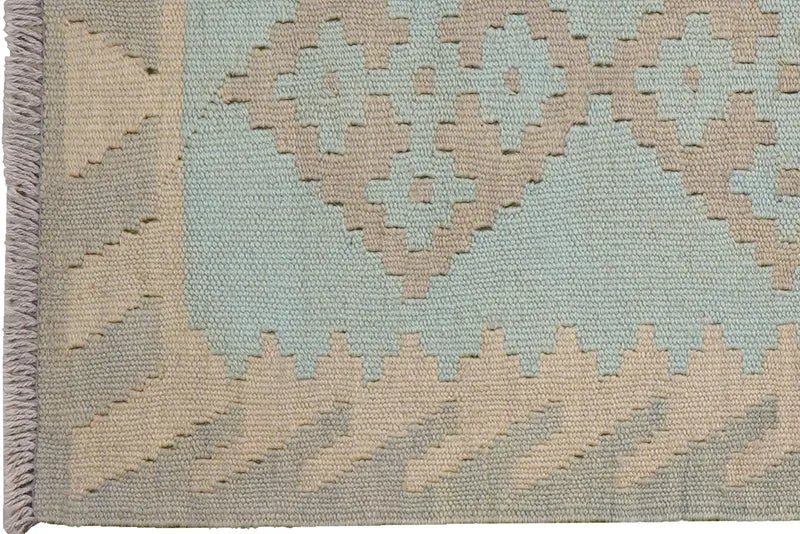 Kelim Gashgai · Handgewebt – Türkis, 191x55 cm