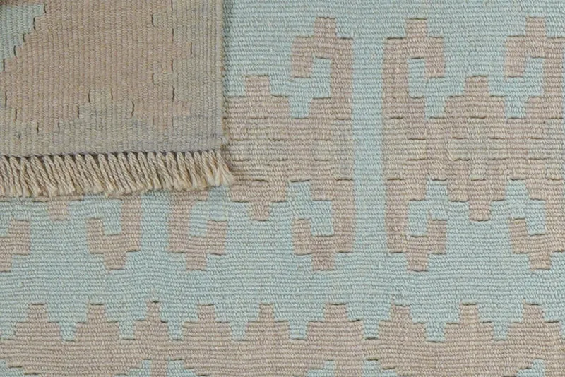 Kelim Gashgai · Handgewebt – Türkis, 202x57 cm