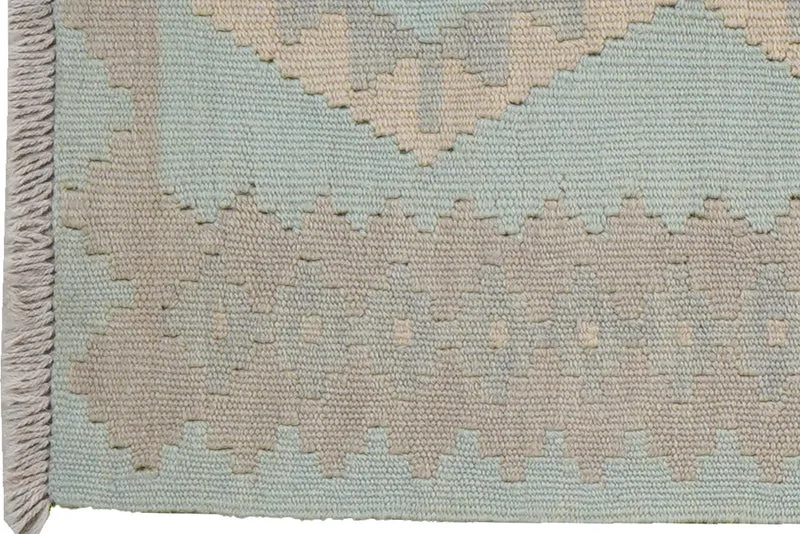 Kelim Gashgai · Handgewebt – Türkis, 194x54 cm