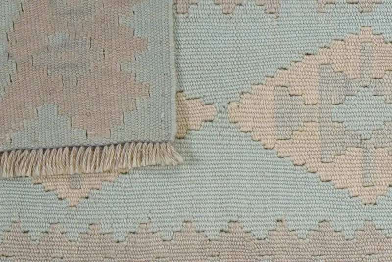 Kelim Gashgai · Handgewebt – Türkis, 194x54 cm