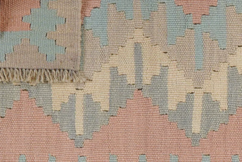 Kelim Gashgai · Handgewebt – Rosa, 186x57 cm
