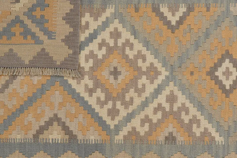 Kelim Gashgai · Handgewebt – Grau, 183x122 cm