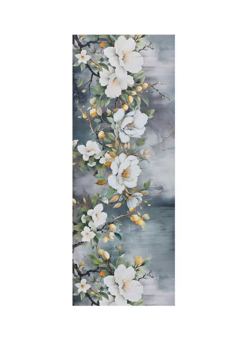 Alfombra de cocina lavable de flores Ricci Sara