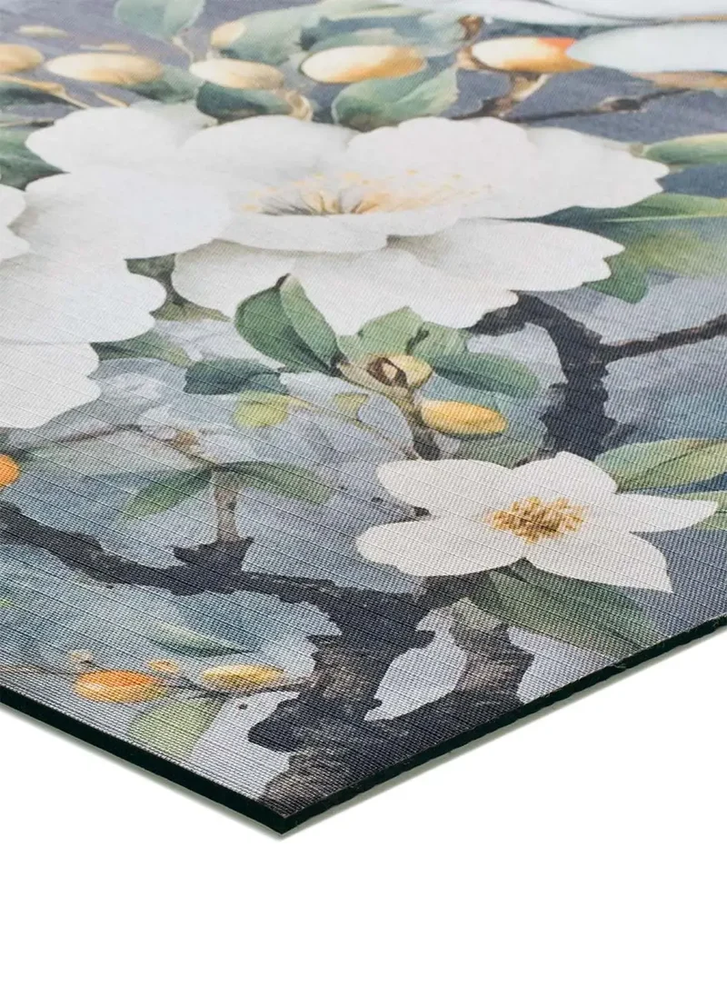 Alfombra de cocina lavable de flores Ricci Sara