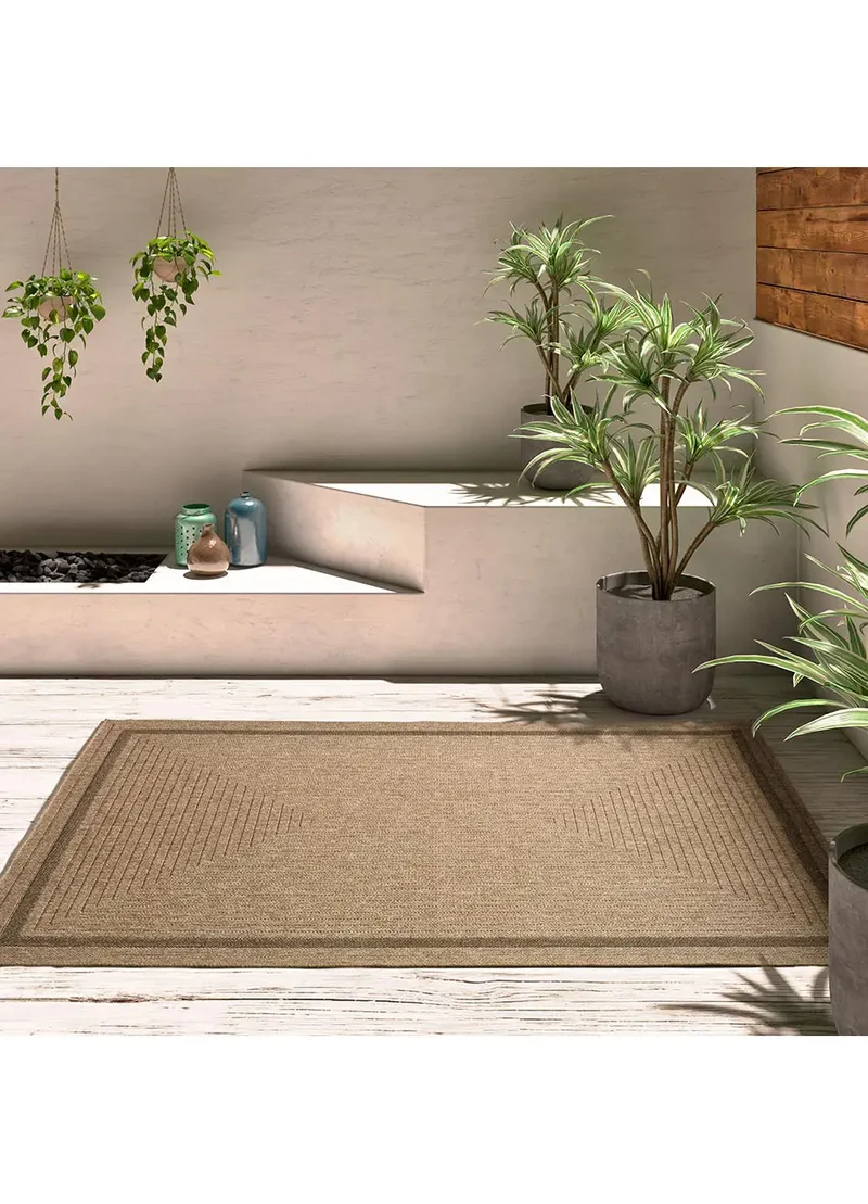 Alfombra de exterior efecto yute Acra 5011 Natural