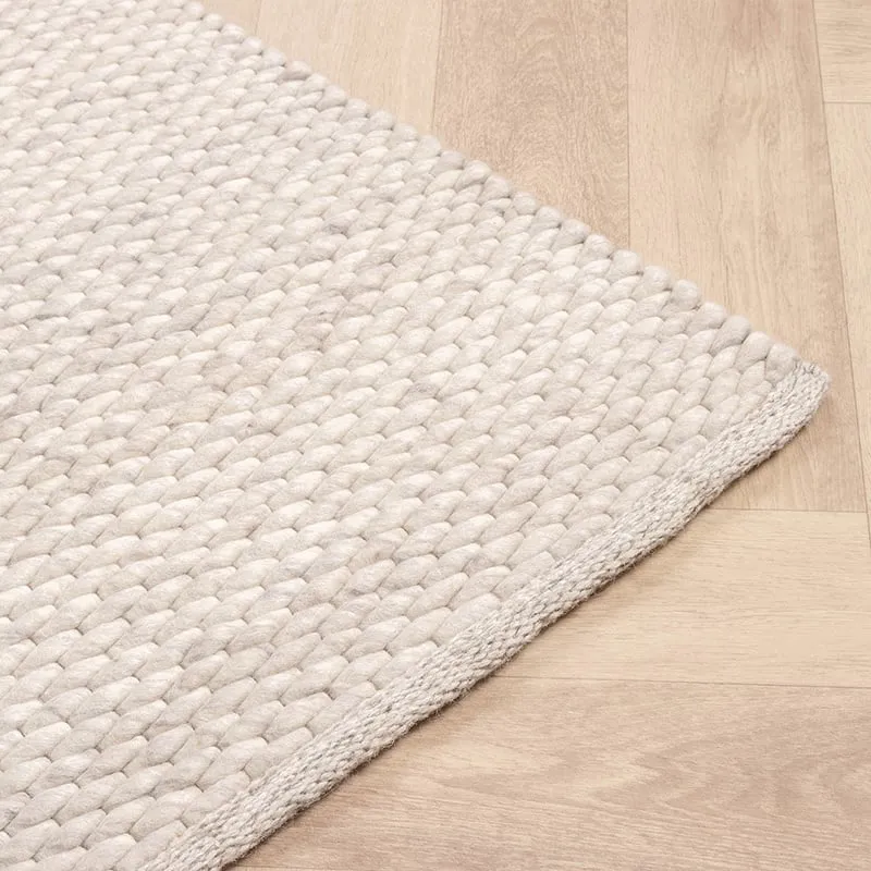 Wollteppich - Brilliant Creme Weiß