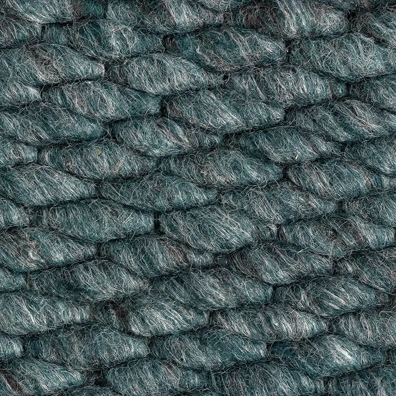 Wollteppich - Brilliant Blau Grün