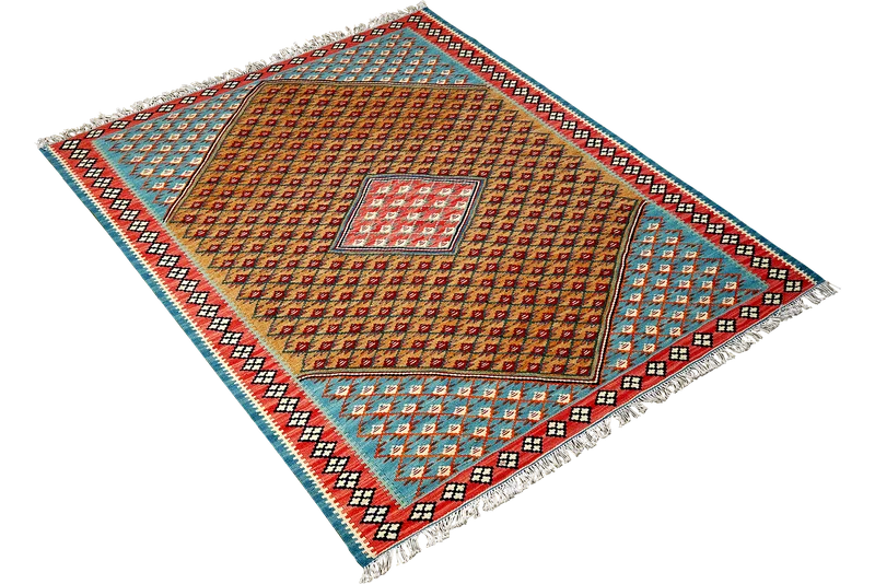 Kelim Senneh · Handgewebt – Braun, 157x100 cm