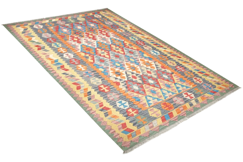 Kelim Gashgai · Handgewebt – Bunt, 245x171 cm