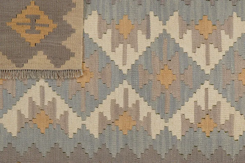 Kelim Gashgai · Handgewebt – Grau, 183x121 cm
