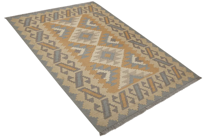 Kelim Gashgai · Handgewebt – Beige, 175x121 cm