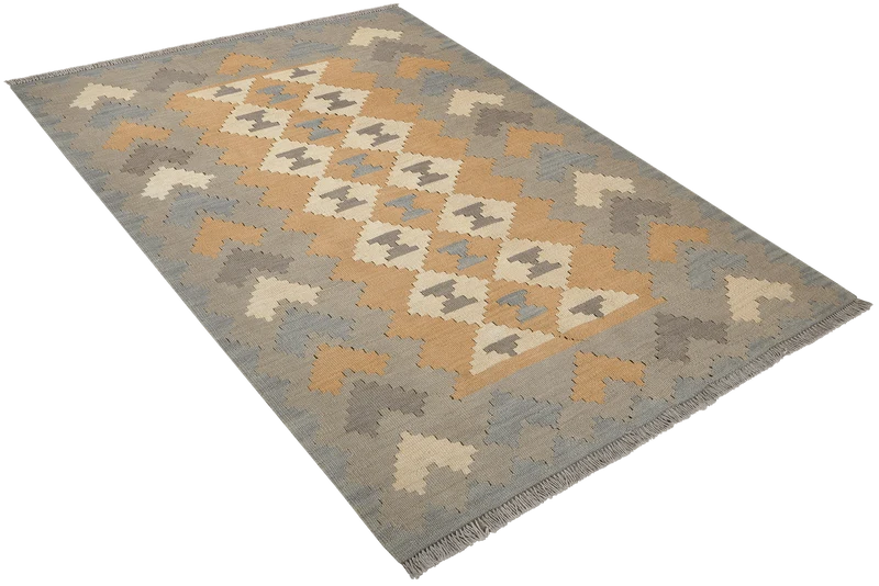 Kelim Gashgai · Handgewebt – Beige, 166x120 cm