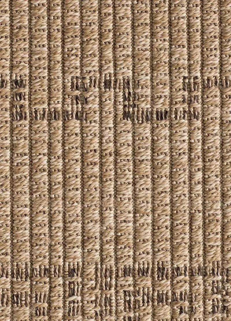 Alfombra de exterior étnica efecto yute Acra 5046 Natural