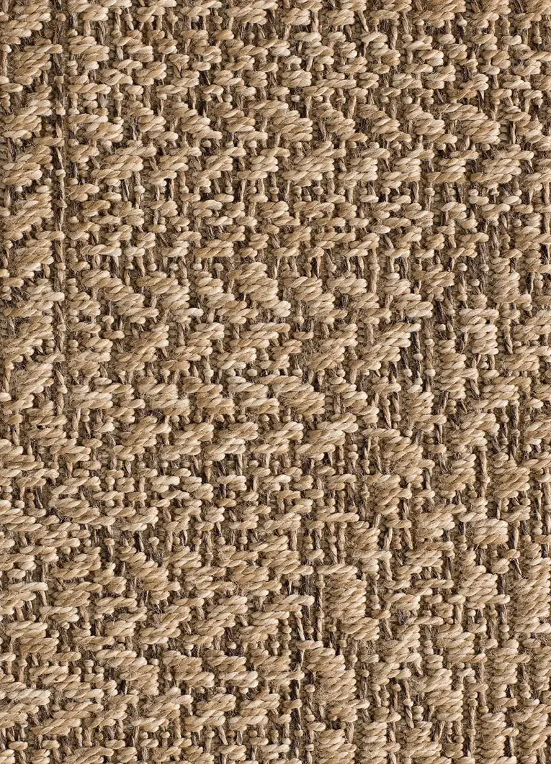 Alfombra de exterior geométrica efecto yute Acra 5006 Natural