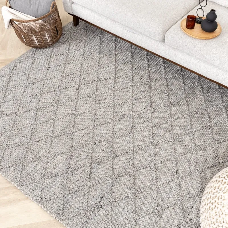 Wollteppich - Knit Grau
