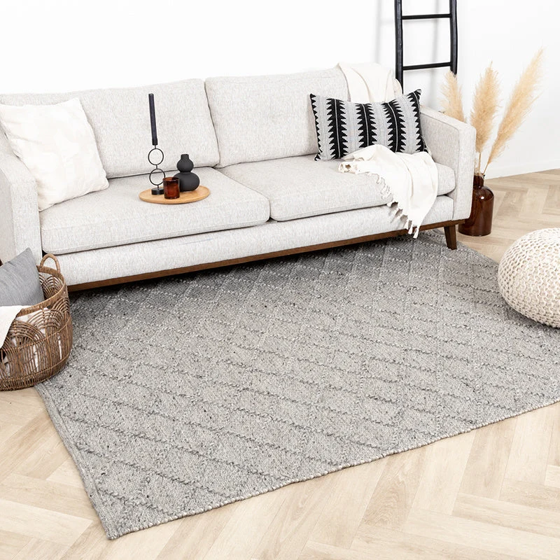 Wollteppich - Knit Grau